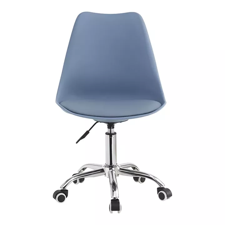 Office chair Gaston II pakoworld pp-pu in light blue color 48x57x80-93cm