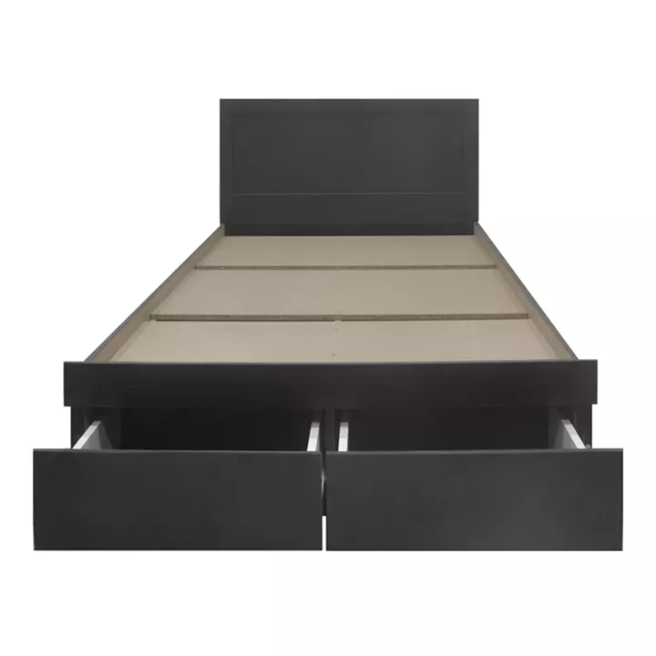 Κρεβάτι Olympus pakoworld με συρτάρι σε wenge απόχρωση 140x200εκ