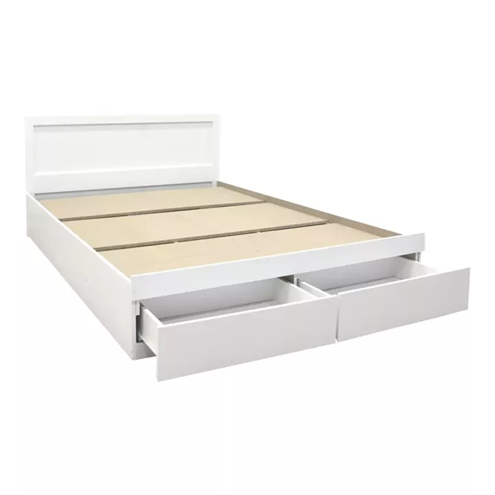 Bed Olympus pakoworld with drawer in white color 140x200cm
