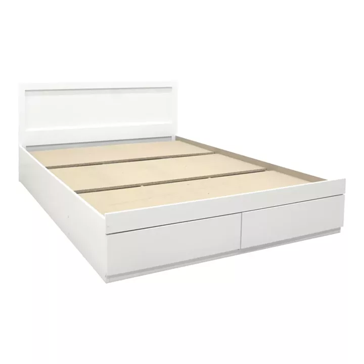 Bed Olympus pakoworld with drawer in white color 140x200cm