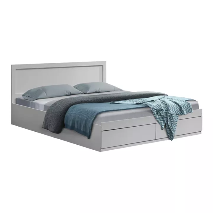 Bed Olympus pakoworld with drawer in white color 140x200cm