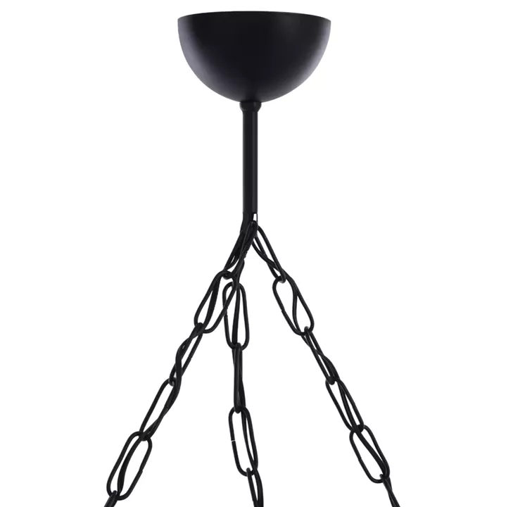 CEILING PENDANT 3-LIGHT WITH CHAIN WOOD AND METAL CAPS 50x12x60Hcm.HM7699.01