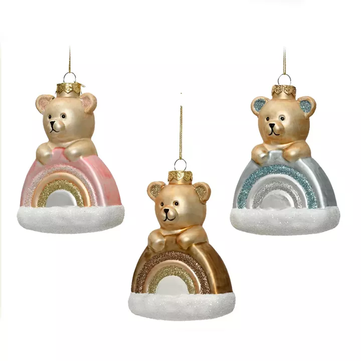 Beauty Home Στολίδι Rainbow Αρκουδάκι 11.3 x 8.3 x 13.5 cm      