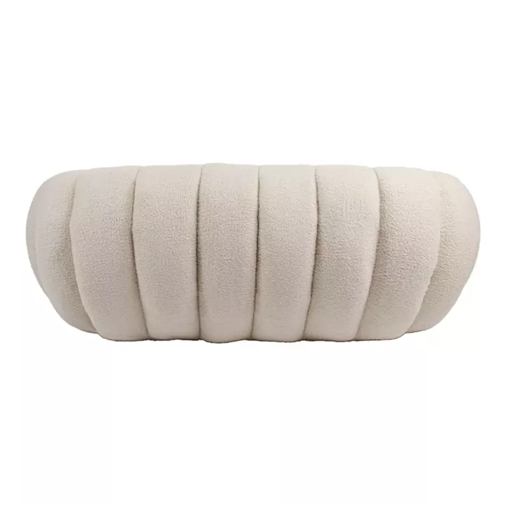2-seater sofa Yannick pakoworld boucle beige fabric 148x92x62cm