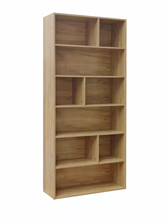 Βιβλιοθήκη Evergin pakoworld mdf σε oak απόχρωση 80x30x180εκ