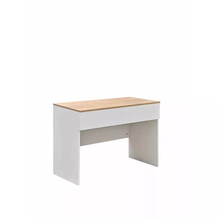 Study desk Beleton pakoworld with drawers mdf in oak-white color 100x50x75cm
