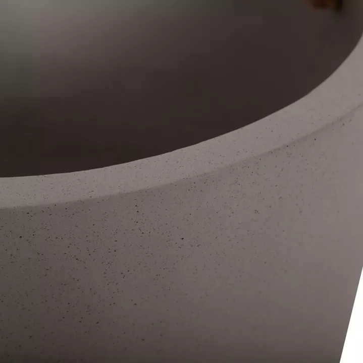 INDOOR PLANTER/POT SERIES TRYLL HM4690L FIBER CEMENT IN GREY & ROPE Φ40x25.5Hcm.