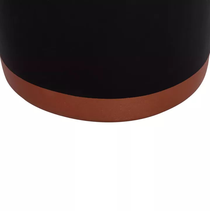 INDOOR PLANTER/POT SERIES TRYLL FB94690M FIBER CEMENT IN BLACK & ROPE Φ31x31Hcm.