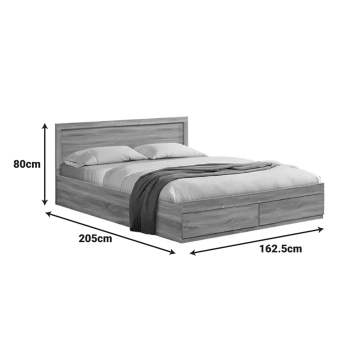 Bed Olympus pakoworld with drawer in wenge color 160x200cm