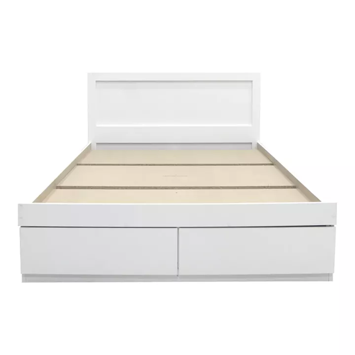 Κρεβάτι Olympus pakoworld με συρτάρι σε λευκή απόχρωση 160x200εκ