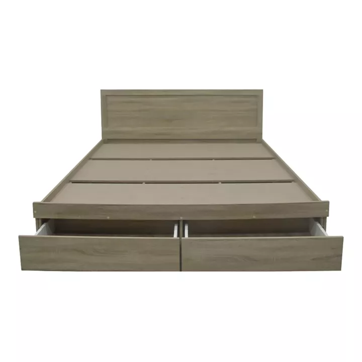 Bed Olympus pakoworld with drawer in light oak color 160x200cm