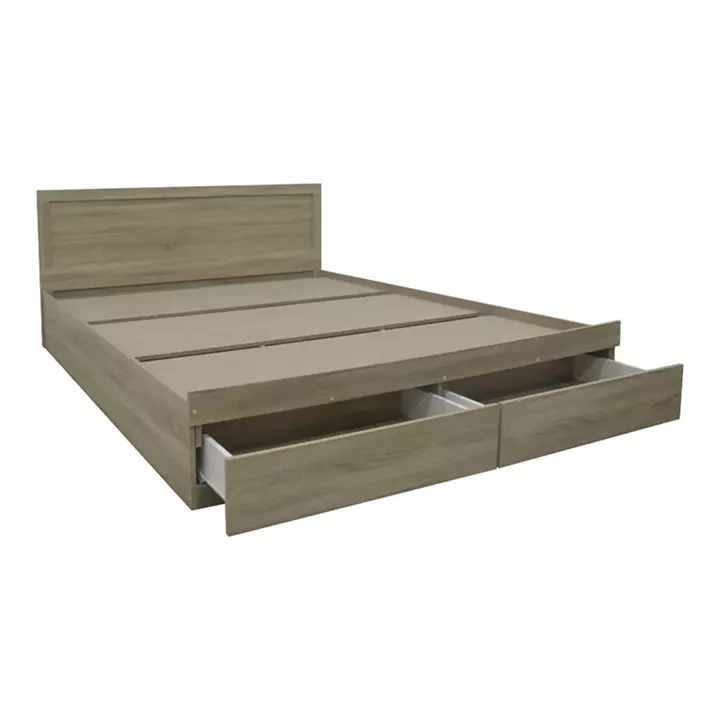 Bed Olympus pakoworld with drawer in light oak color 160x200cm