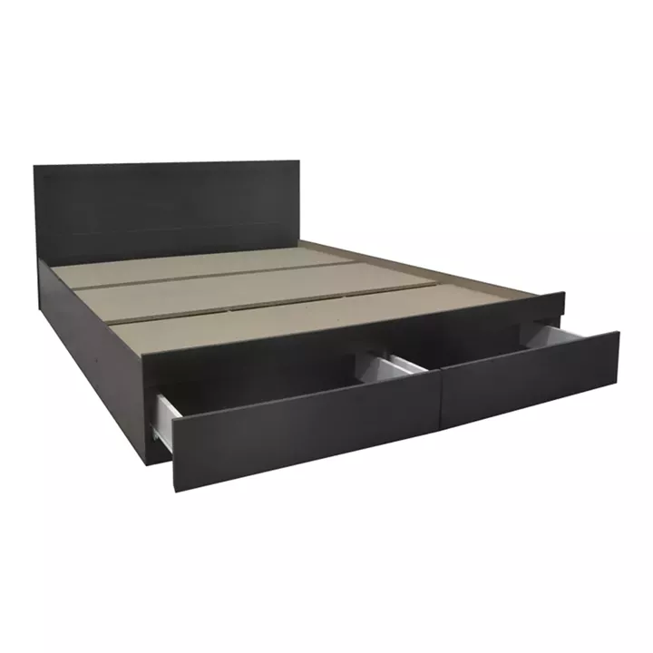 Κρεβάτι Olympus pakoworld με συρτάρι σε wenge απόχρωση 150x200εκ