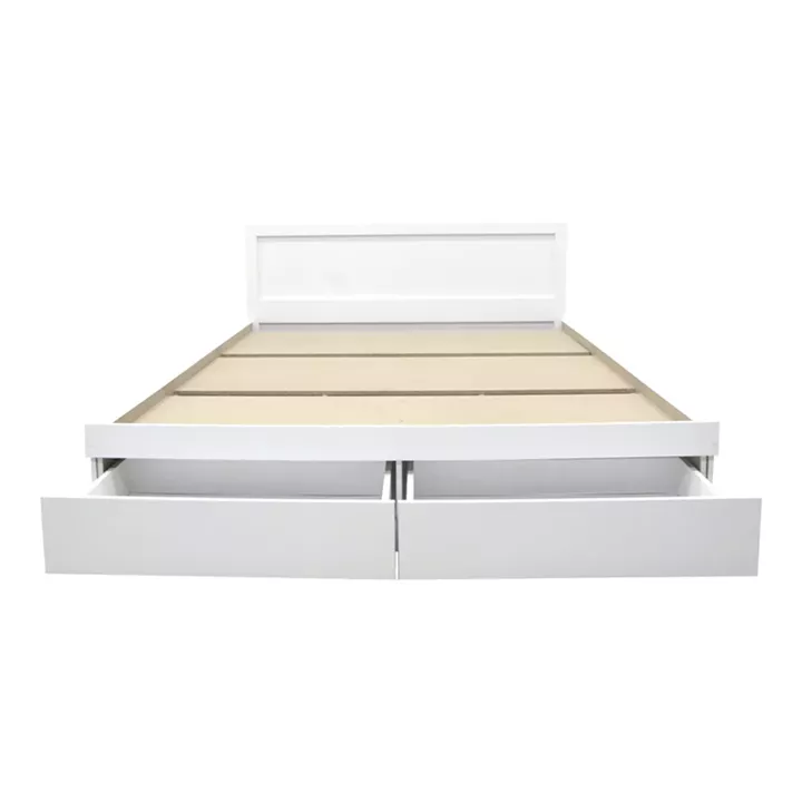 Bed Olympus pakoworld with drawer in white color 120x200cm