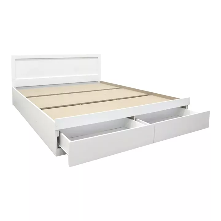Bed Olympus pakoworld with drawer in white color 120x200cm