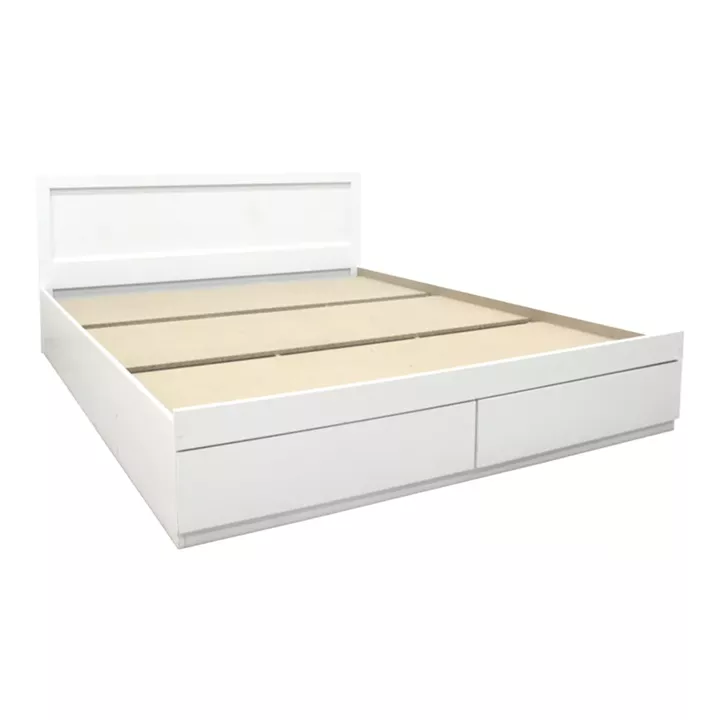 Bed Olympus pakoworld with drawer in white color 120x200cm