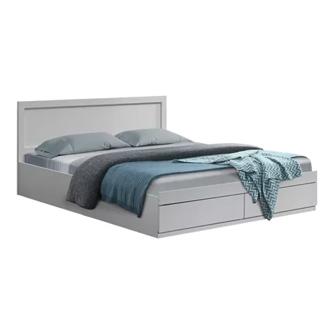 Bed Olympus pakoworld with drawer in white color 150x200cm