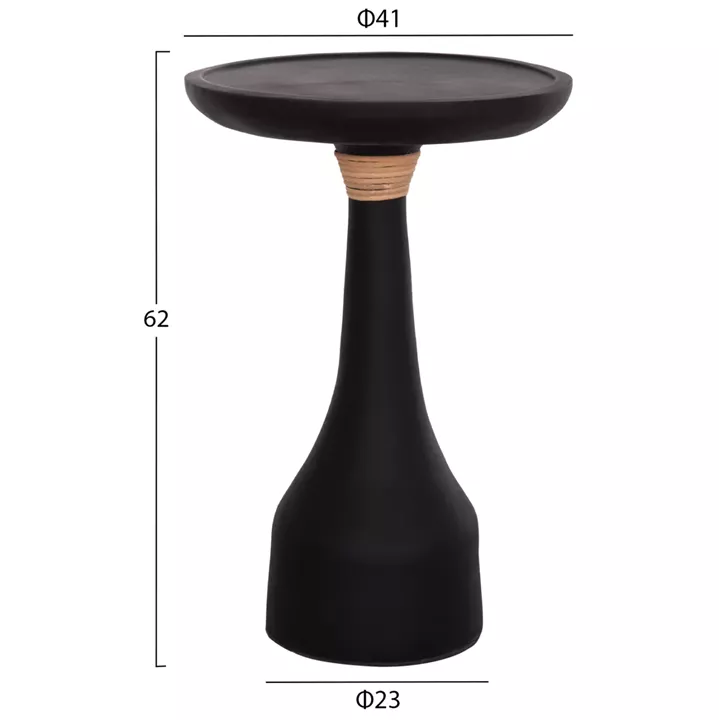 LAMP TABLE ROUND TORG HM18170.01 FIBER CEMENT BLACK Φ41x62Hcm.
