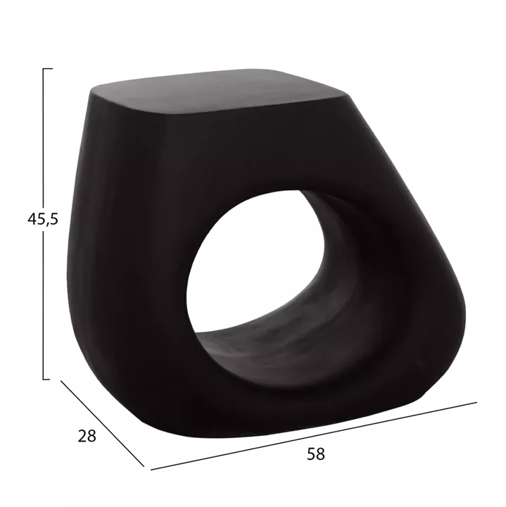 ΣΚΑΜΠΟ ΣΑΛΟΝΙΟΥ LANS HM4691.01 FIBER CEMENT ΣΕ ΜΑΥΡΟ--58x28x45.5Υεκ.
