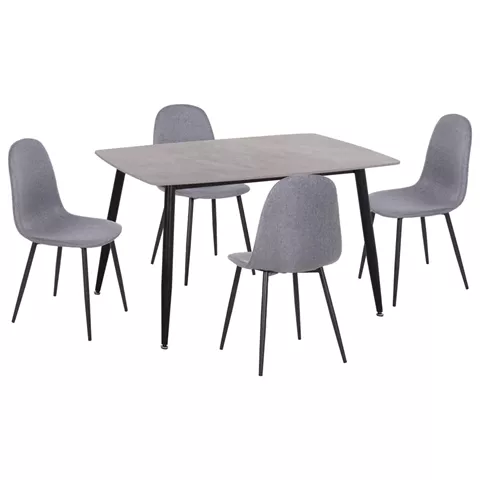 ΣΕΤ ΤΡΑΠΕΖΑΡΙΑΣ 5ΤΜΧ RAVEN HM21068.03 ΚΕΡΑΜΙΚΟ TOP ΓΚΡΙ ΜΑΡΜΑΡΟ--ΓΚΡΙ ΥΦΑΣΜΑ