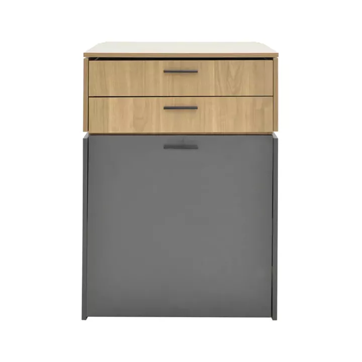 Dressing table Sonlen pakoworld in dark grey-light walnut color 60x45x122cm