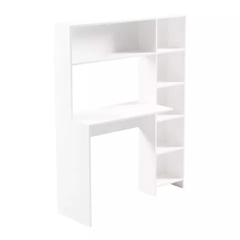 Janson pakoworld desk with bookcase in white 113.2x40x141.8cm