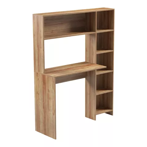Janson pakoworld desk with bookcase in oak shade 113.2x40x141.8cm