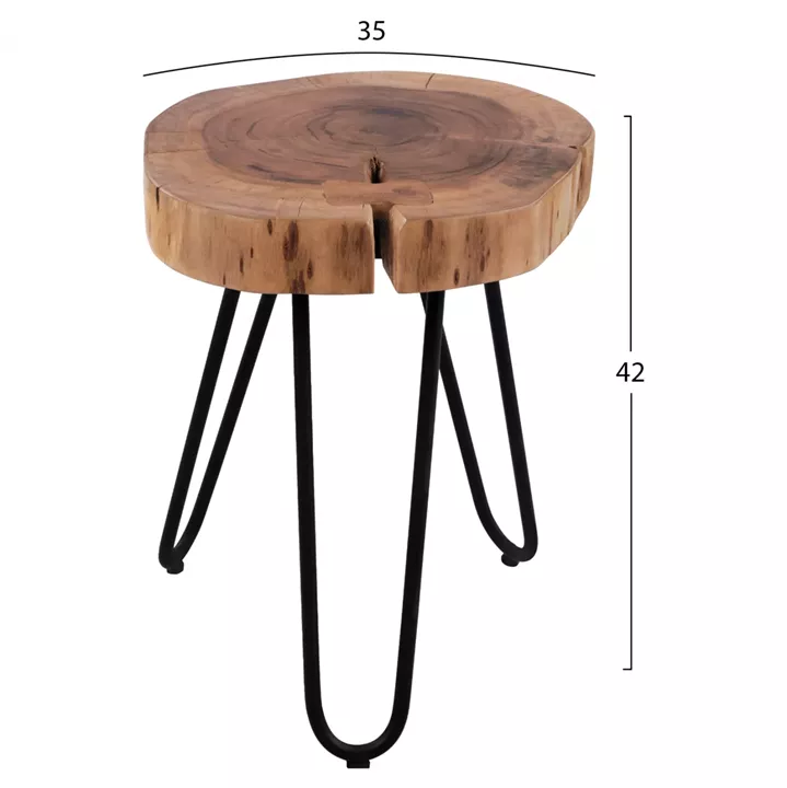 Coffee Table Oslo HM8209.11 solid acacia 35X35X42H