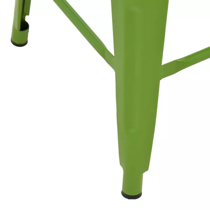 Bar stool with backrest Utopia pakoworld metal green 42x42x97cm