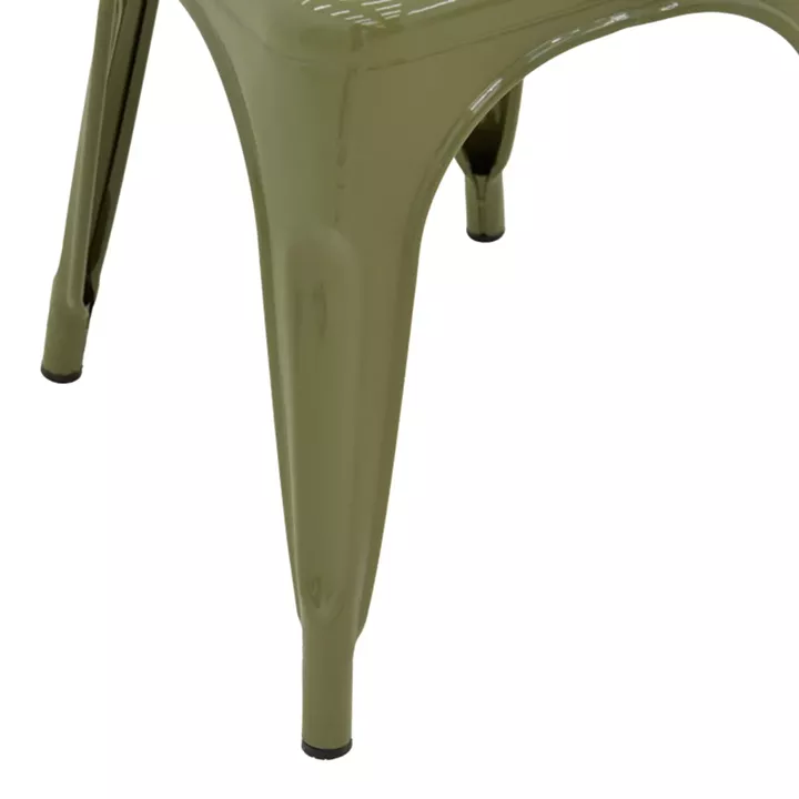 Utopia chair pakoworld metal in olive green color 44x44x85cm