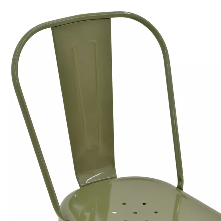 Utopia chair pakoworld metal in olive green color 44x44x85cm