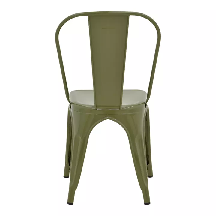 Utopia chair pakoworld metal in olive green color 44x44x85cm
