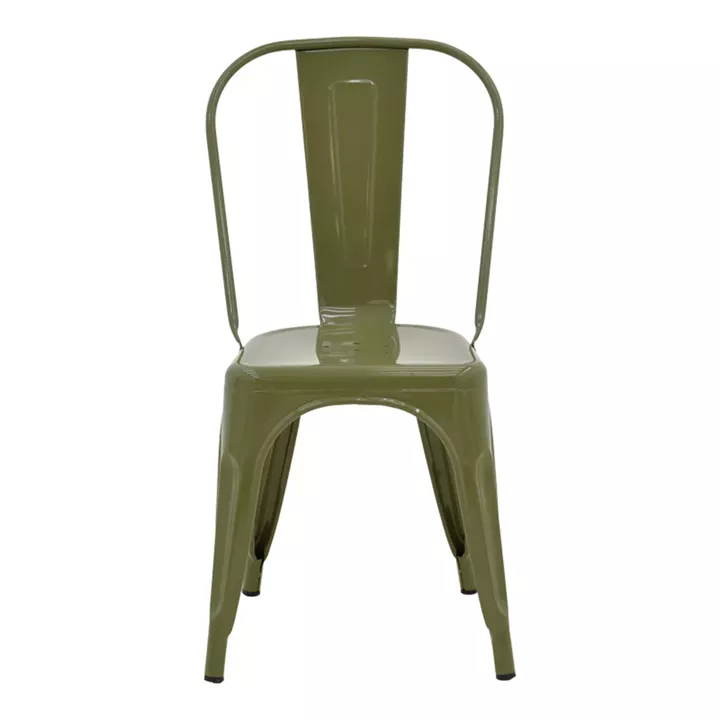 Utopia chair pakoworld metal in olive green color 44x44x85cm