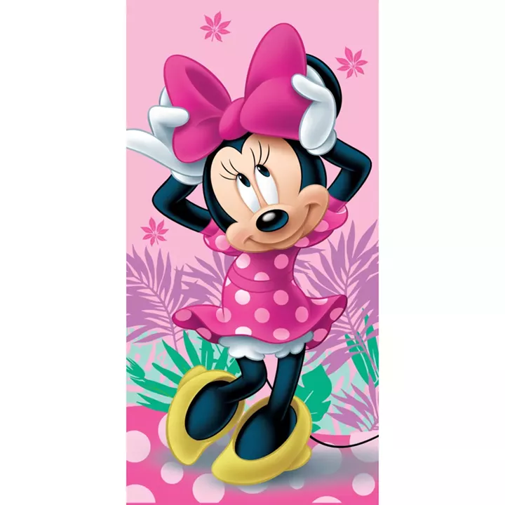 Πετσέτα Θαλάσσης Βαμβακερή Βελούδινη Minnie Bow 320gsm