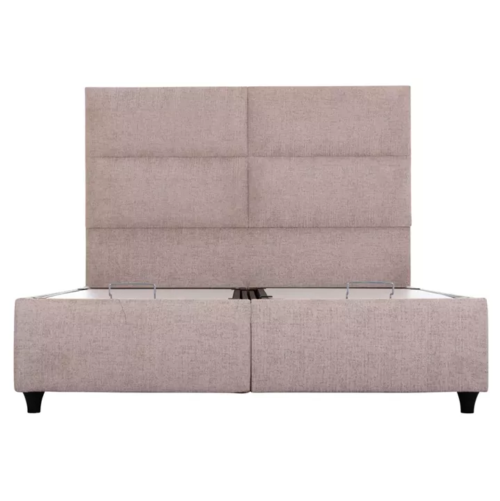 BED WITH STORAGE SPACE MILO HM738.22 BEIGE BOUCLE FABRIC FOR MATTRESS 140x200cm