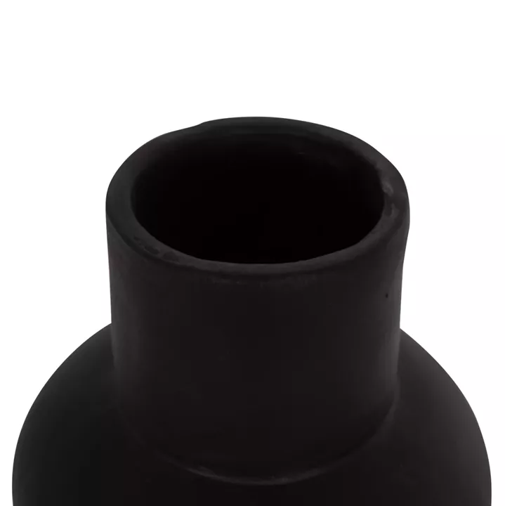 SET OF 3 TABLE DECORATIVE VASES LEKKAN HM21142.01 TERRACOTTA IN WHITE & BLACK