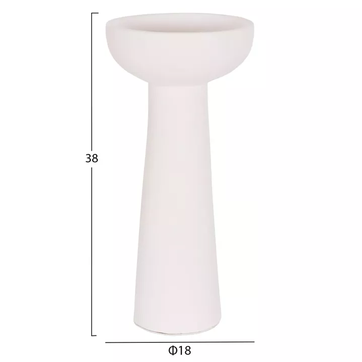 SET OF 3 TABLE DECORATIVE VASES LEKKAN HM21142.01 TERRACOTTA IN WHITE & BLACK