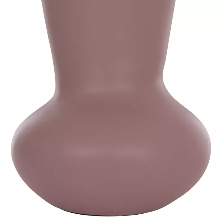 SET OF 2 TABLE DECORATIVE VASES CHELIN HM21144 TERRACOTTA IN BLACK & PURPLE
