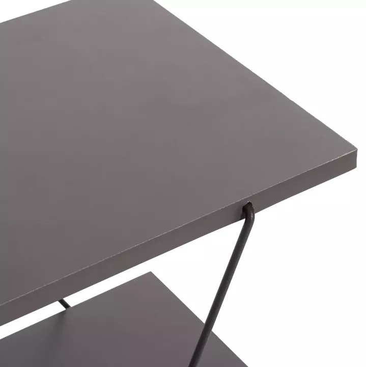 LIVING ROOM COMPOSITION 2PCS TARS HM11771.20 MELAMINE/METAL IN DARK GREY-BLACK