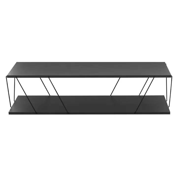 LIVING ROOM COMPOSITION 2PCS TARS HM11771.20 MELAMINE/METAL IN DARK GREY-BLACK