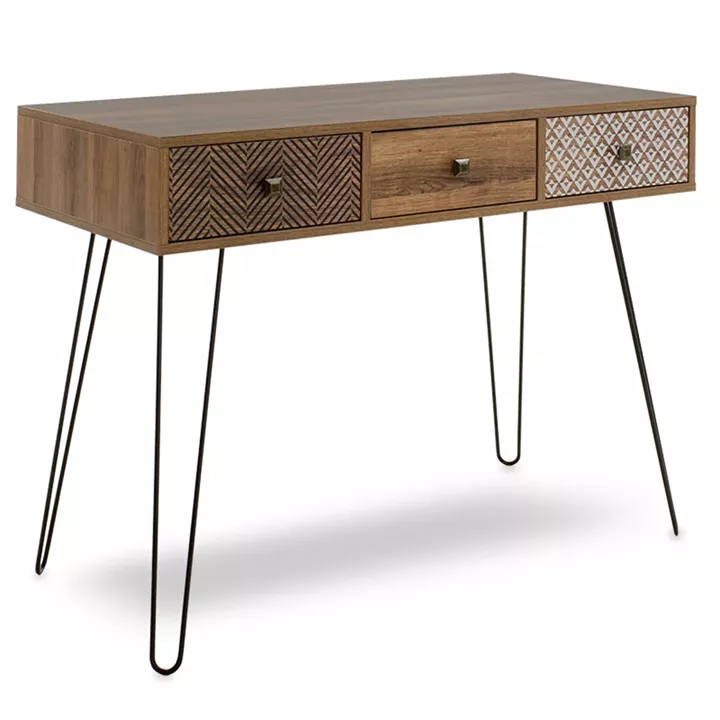Console Boho pakoworld in walnut color 100x50,5x74,5cm