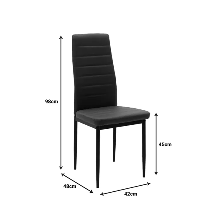Dining table set of 3 pieces Manka-Parker pakoworld madf in black-sonoma color 80x80x77cm