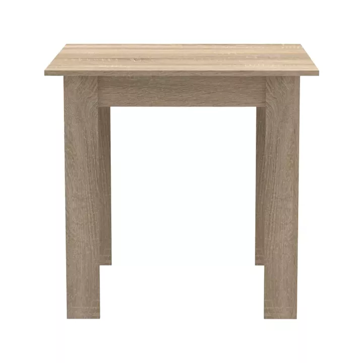 Dining table set of 3 pieces Manka-Parker pakoworld madf in black-sonoma color 80x80x77cm