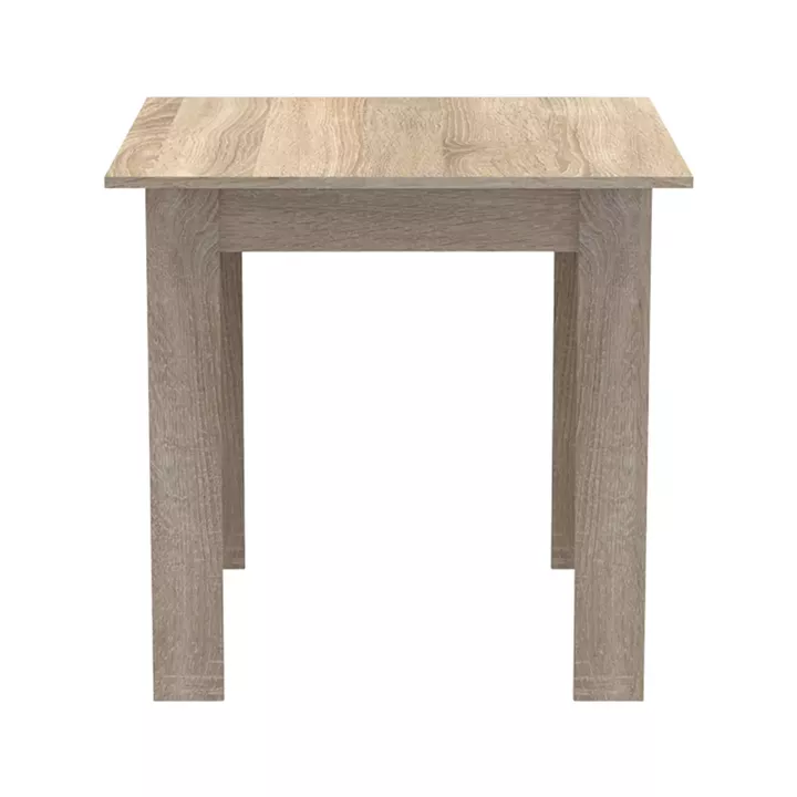 Dining table set of 3 pieces Manka Ι -Gaston  pakoworld in sonoma-black color 80x80x77cm