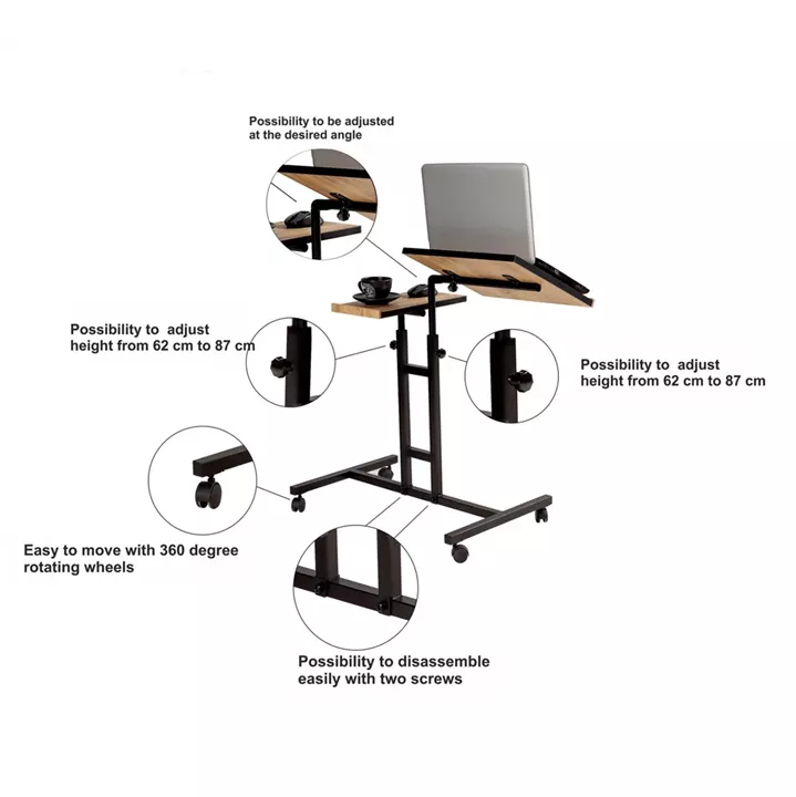 OFFICE ADJUSTABLE FOR LAPTOP HM8977.01 67x45,4x62-87 cm.
