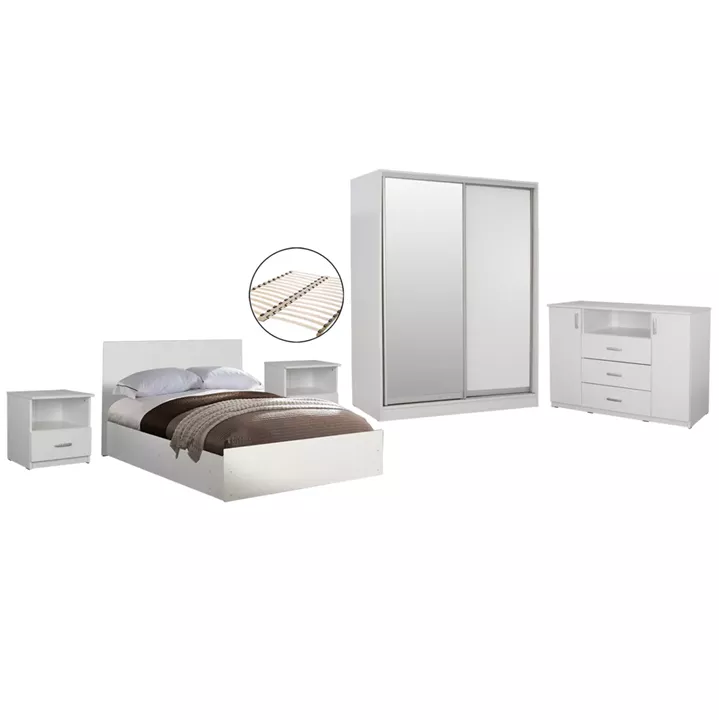 ΣΕΤ ΚΡΕΒΑΤΟΚΑΜΑΡΑΣ 6ΤΜΧ ADLER HM11759.03 ΜΕΛΑΜΙΝΗ ΛΕΥΚΗ-ΓΙΑ ΣΤΡΩΜΑ 160x200εκ
