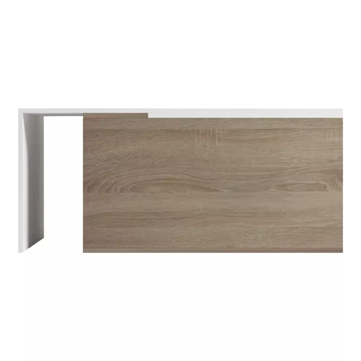 Extera pakoworld extendable coffee table in white-sonoma shade 100-160x50x45cm