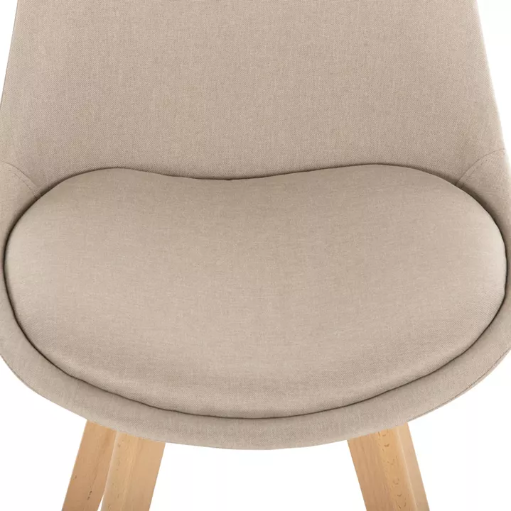 DINING SET 5PCS PALOMA HM10382 MDF TOP IN SONAMA--DINING CHAIRS IN BEIGE