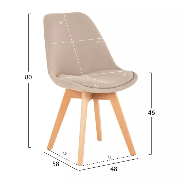 DINING SET 5PCS PALOMA HM10382 MDF TOP IN SONAMA--DINING CHAIRS IN BEIGE
