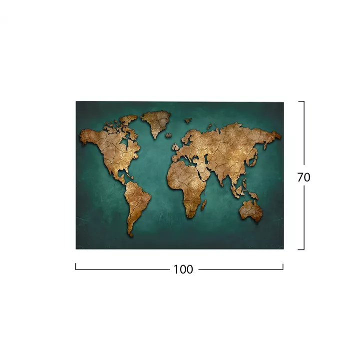 CANVAS PAINTING WORLD MAP HM7197.01 100X3X70 cm.
